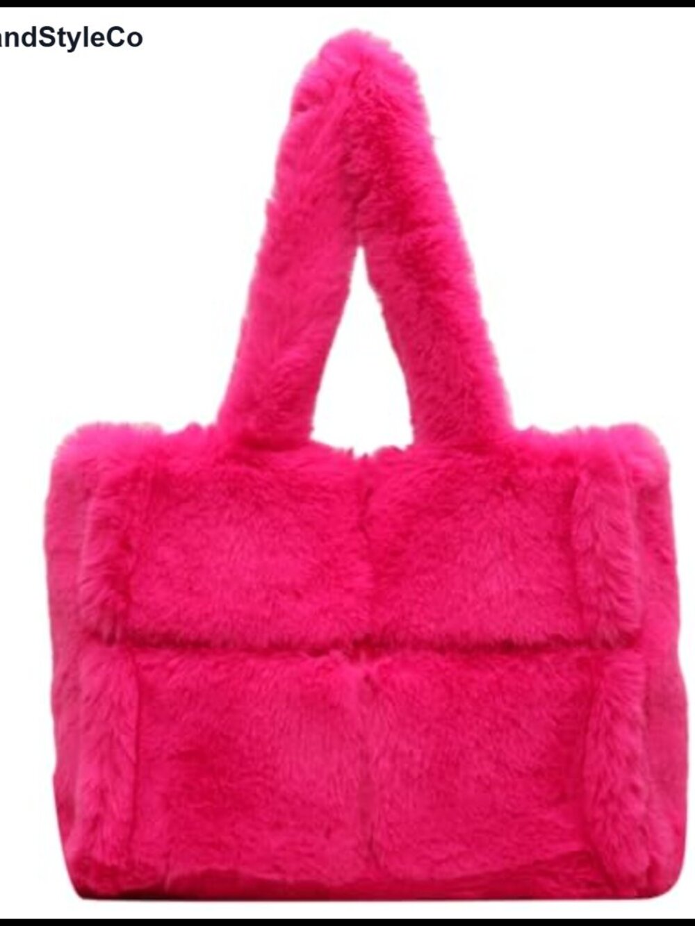 Soft Faux Fur Large Shoulder Tote Bag Plush Top Handle Handbag Purse